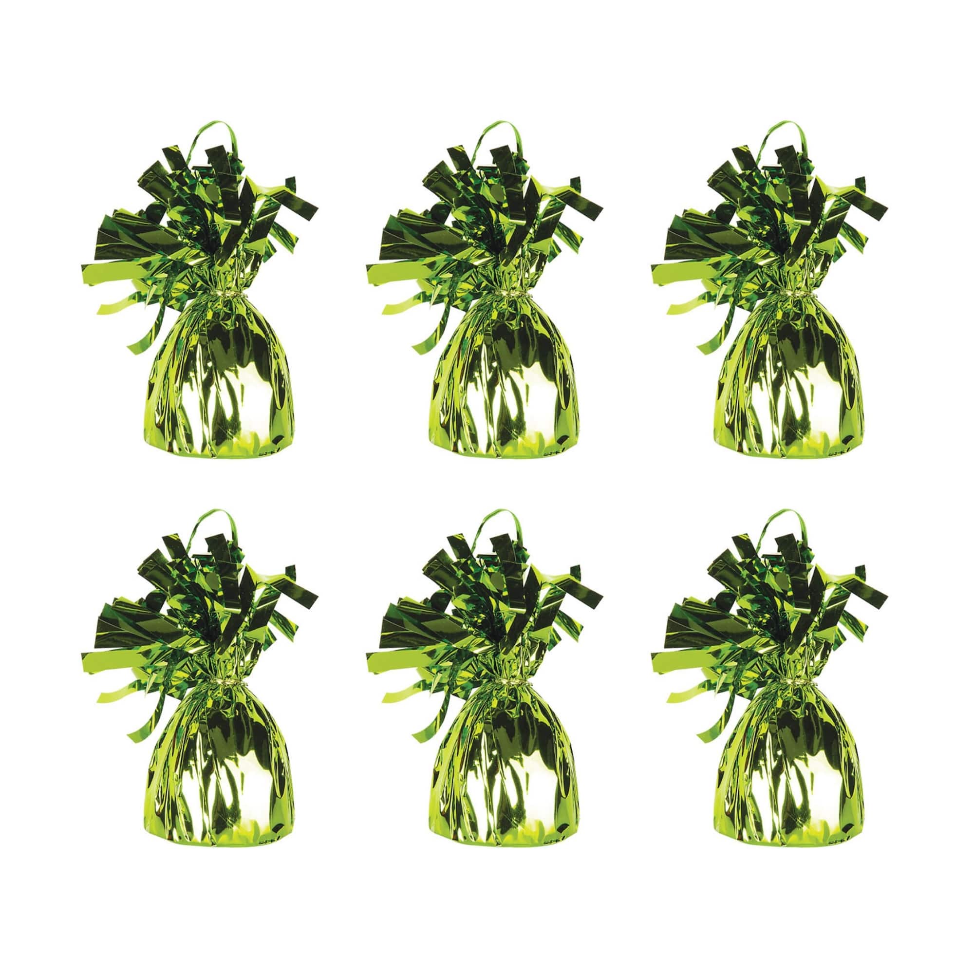 Beistle 6oz. Light Green Metallic Wrapped Balloon Weights, 6ct.